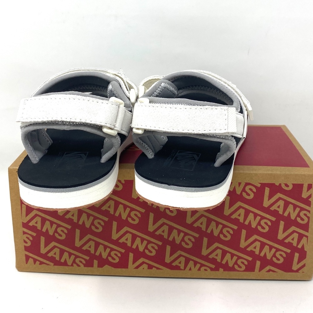 VANS Women's Size VN0A4U23A3M TRI-LOCK White Gray Black Synthetic Suede Sandals - Picture 5 of 8